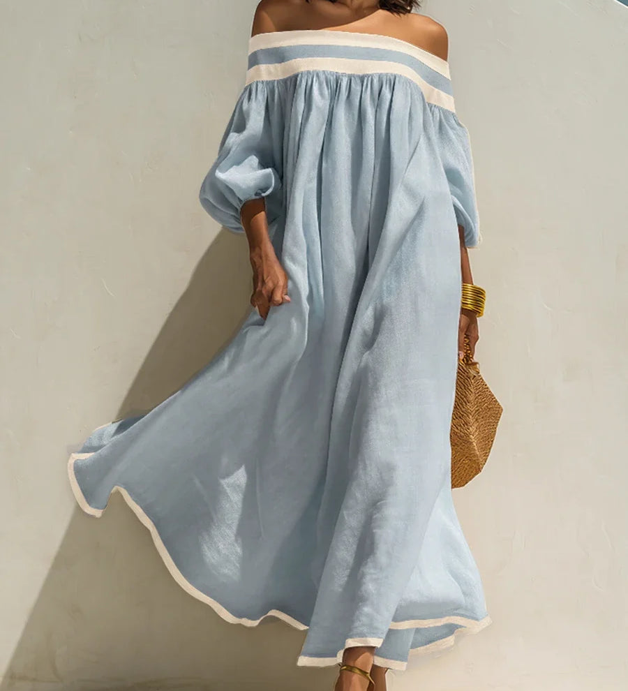 Lena · Vestido Maxi de Lino Elegante