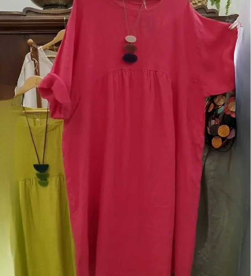 MANDIRA | Vestido de algodón y lino