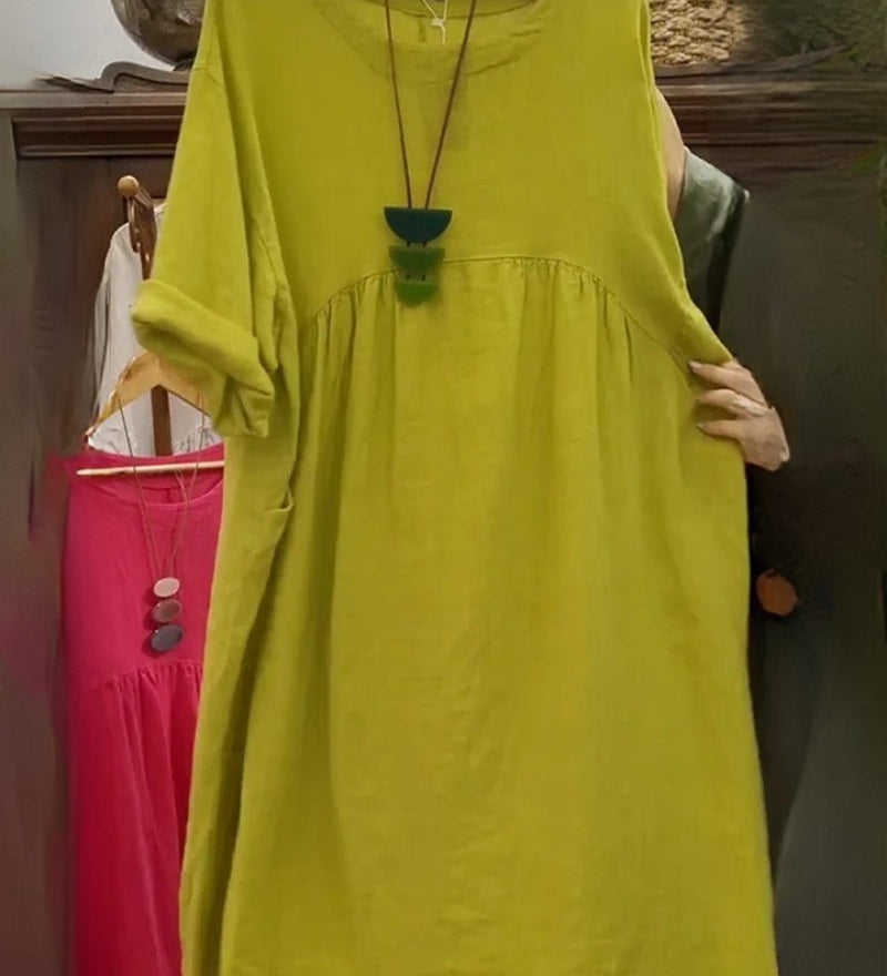 MANDIRA | Vestido de algodón y lino