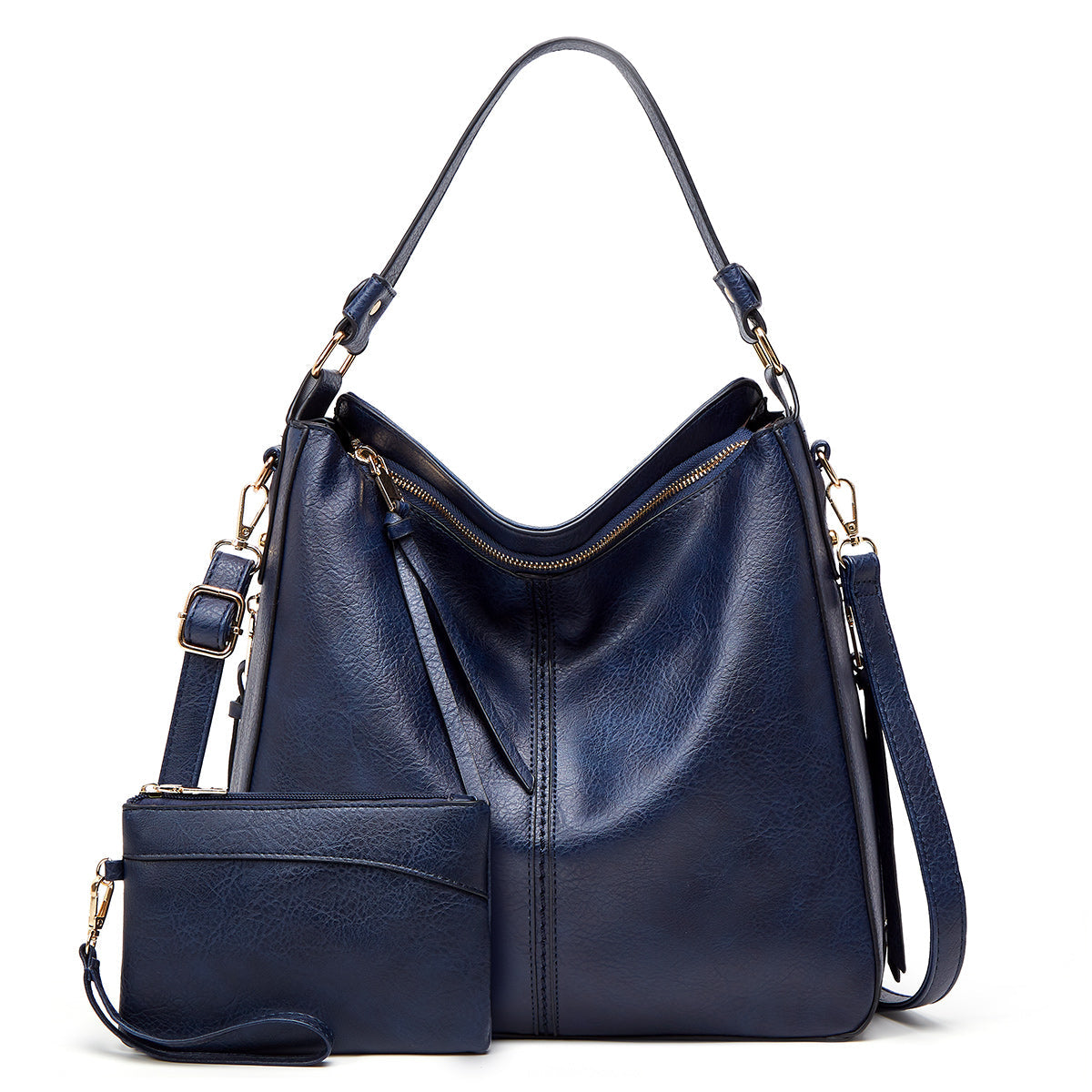 Bolso de Hombro de Piel de Lujo Antirrobo + Monedero de REGALO
