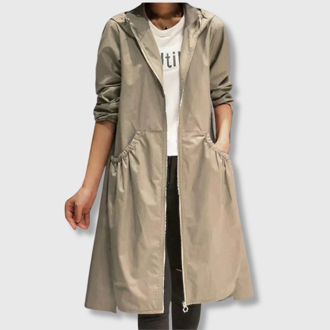Roberta - Gabardina larga para conforto