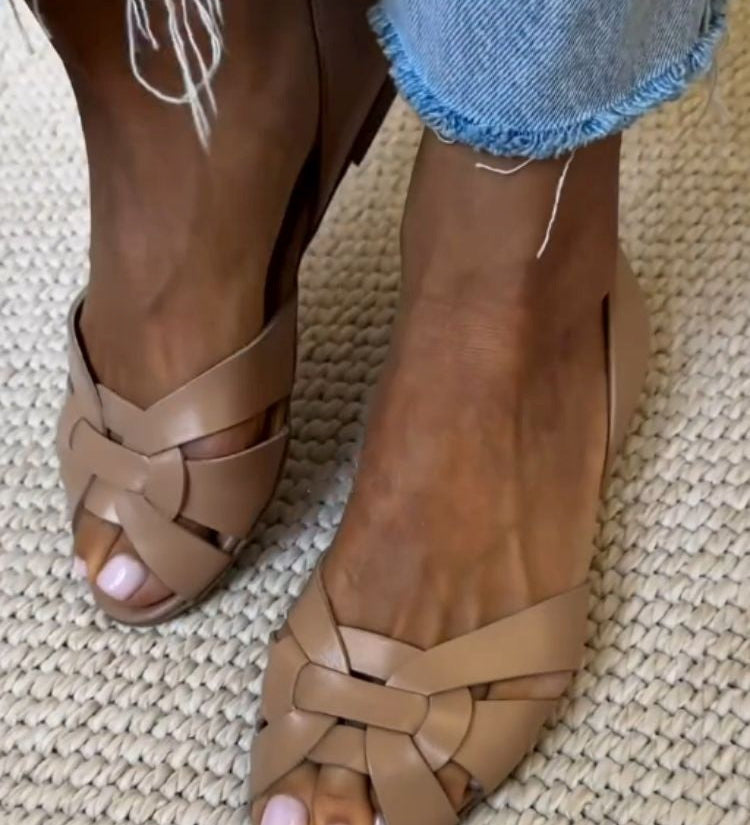 Serafina - Sandalias Trenzadas Naturaleza