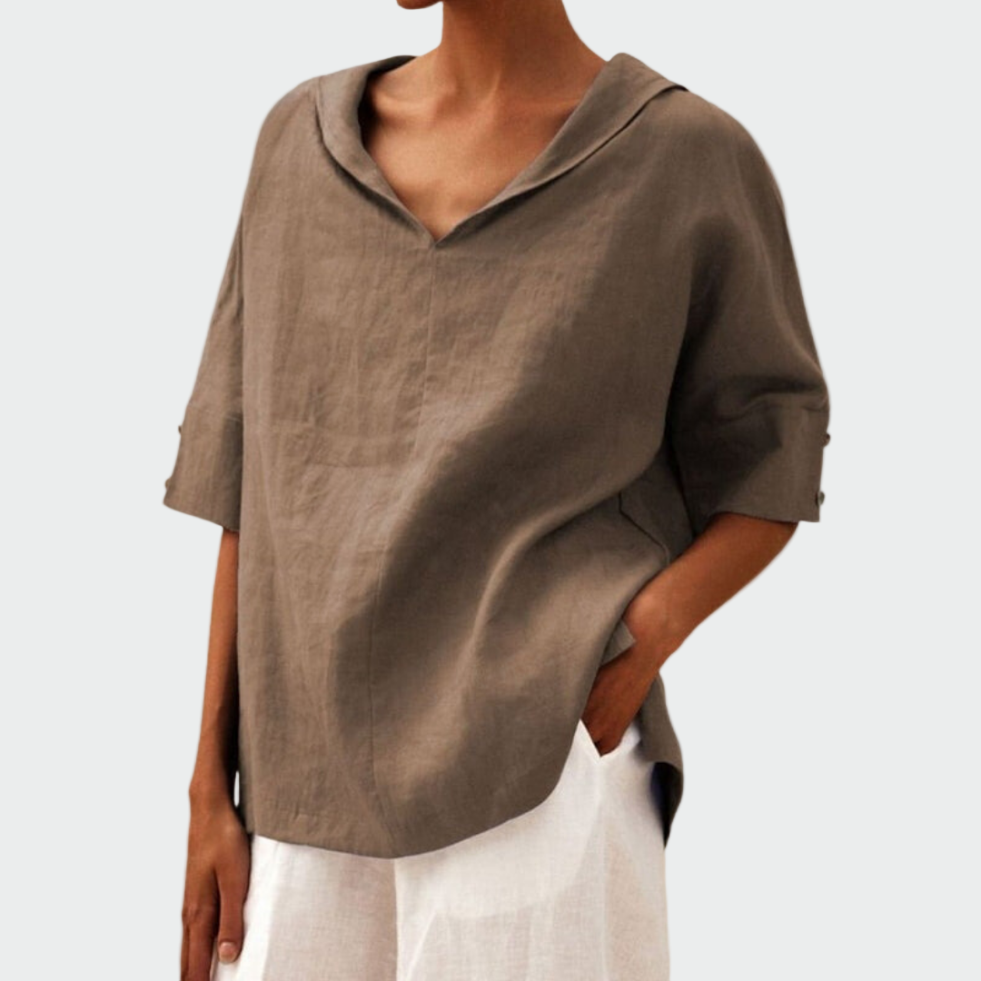 Sílvia - Blusa de linho