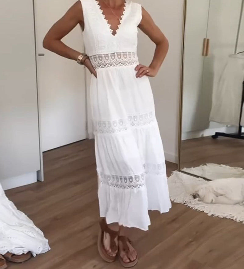 Kim - Vestido de Encaje con Escote en V