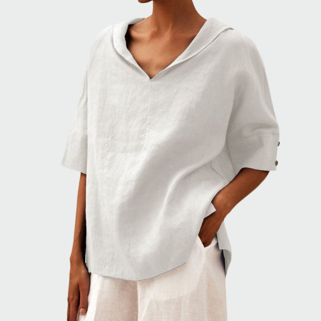 Sílvia - Blusa de linho