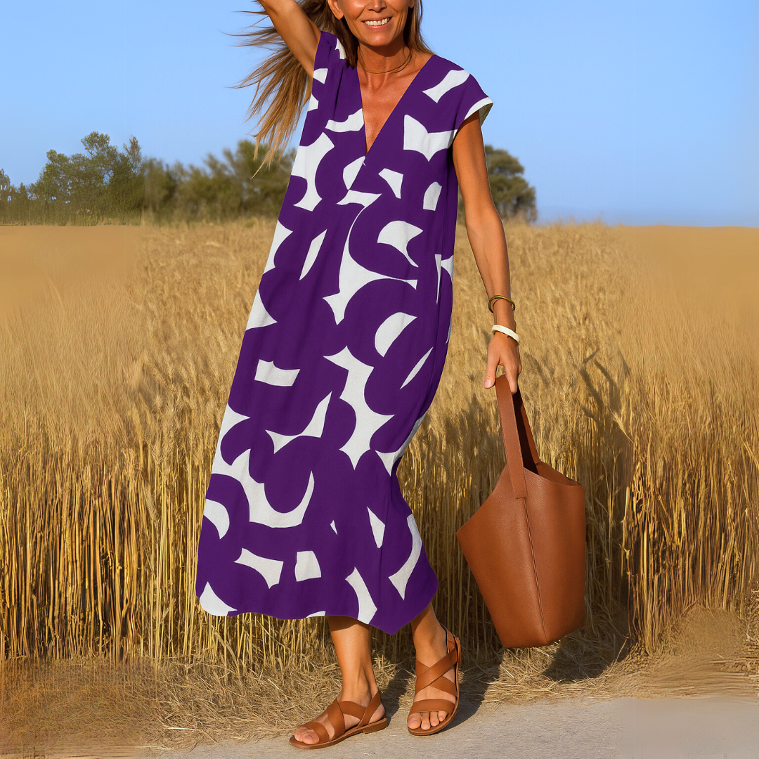Carmen – Vestido fluido con escote en V