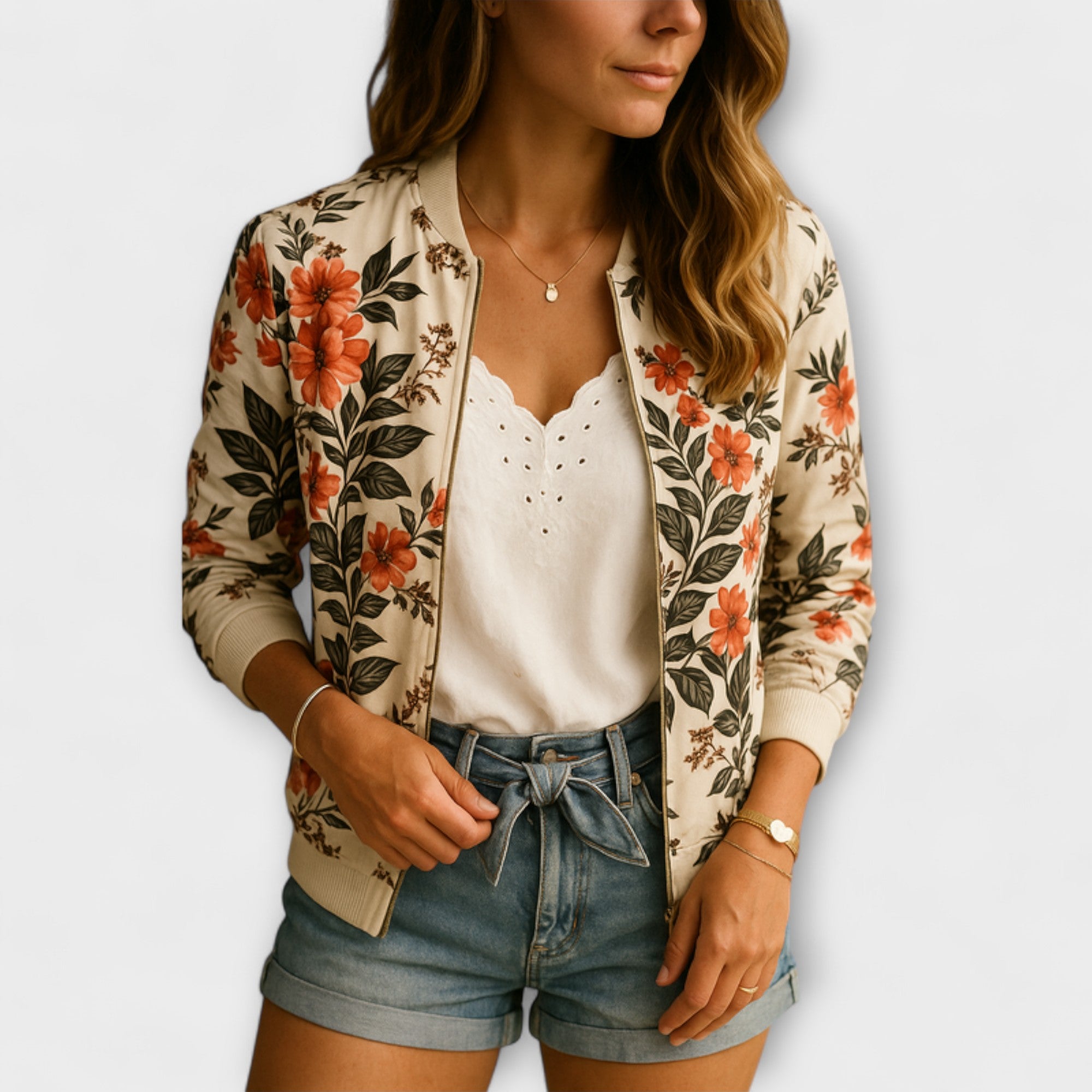 Andreia - Casaco bomber floral