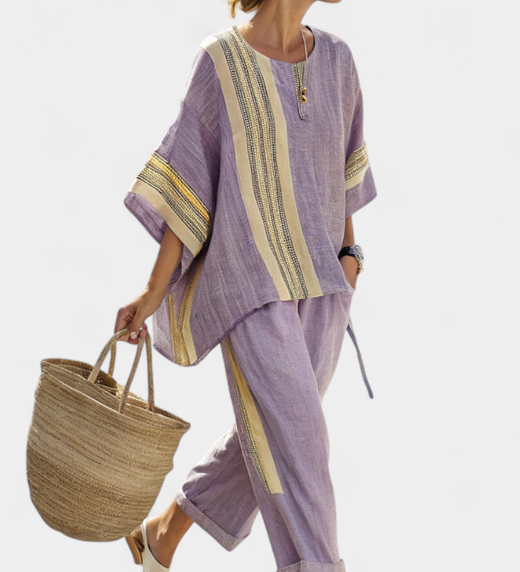 Lorena - Conjunto Boho Lino y Bambú