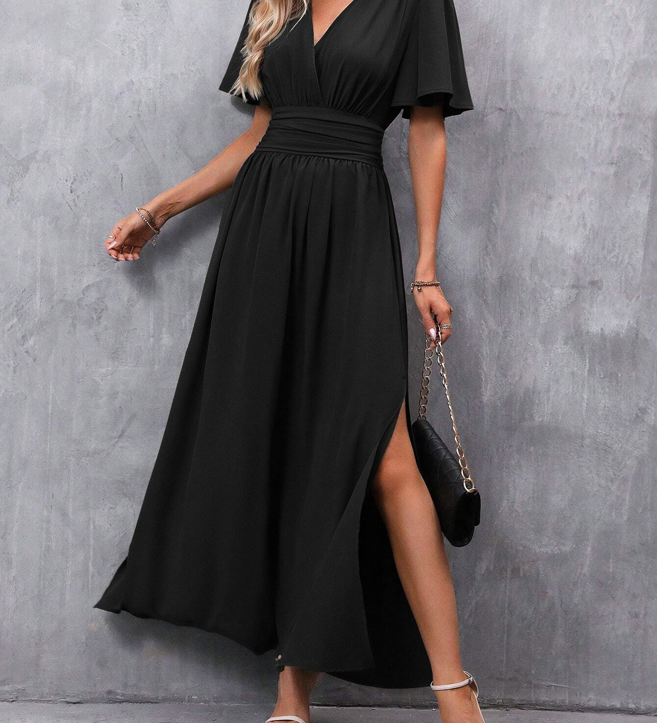Eterna - Vestido Maxi Elegante Negro