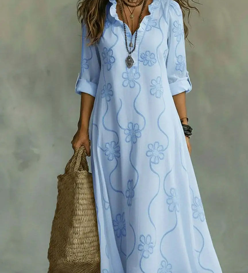 Carmen - Vestido Maxi Floral para Días de Verano