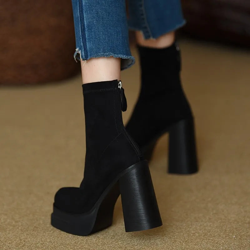 Olga - Botas de ante modernas