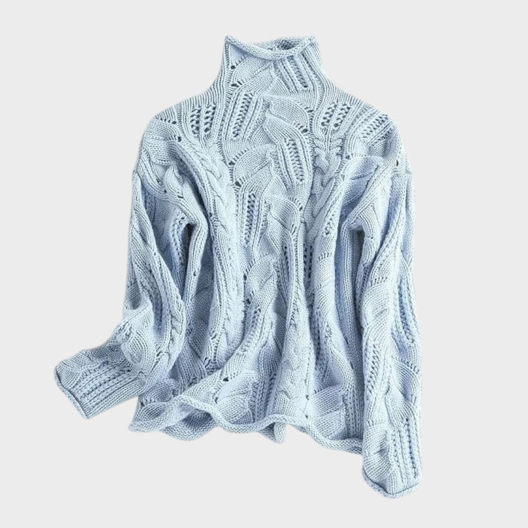 Luana – Jersey de cachemira con patrón trenzado