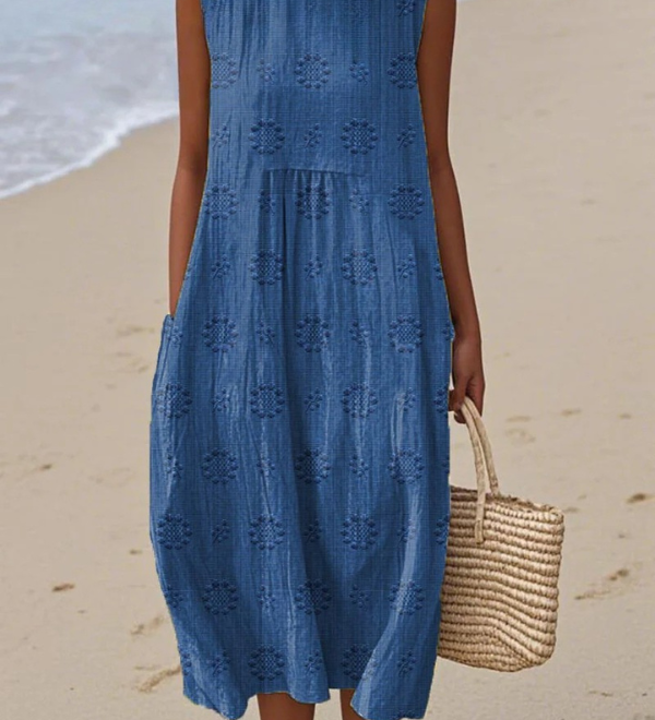 Sara - Vestido Midi com Padrões