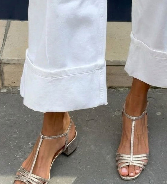 Alegría - Sandalias Doradas Elegancia Diaria