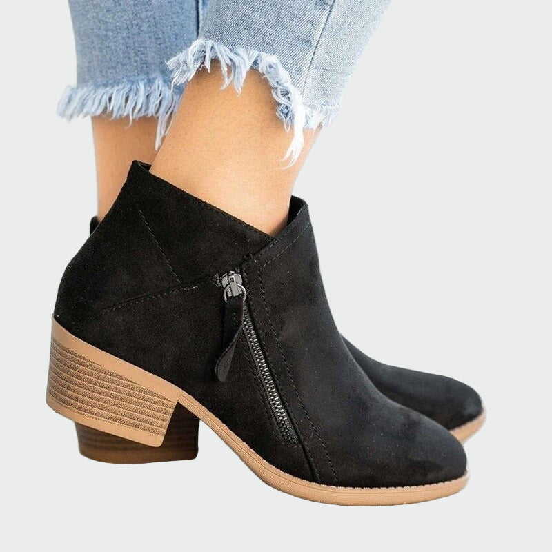 Luísa - Botas de cuero con tacón