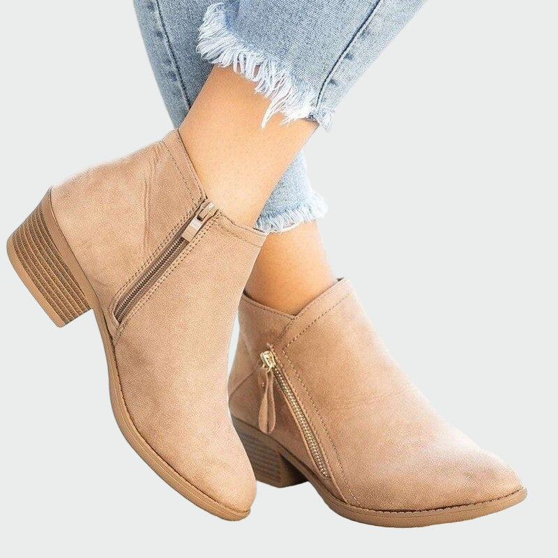 Luísa - Botas de cuero con tacón