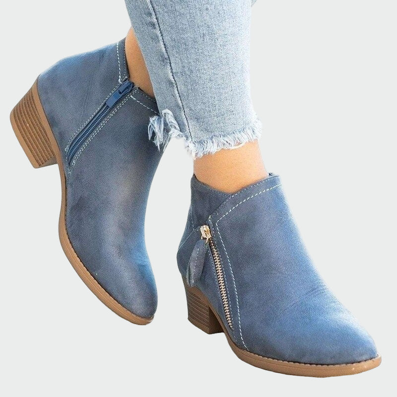 Luísa - Botas de cuero con tacón
