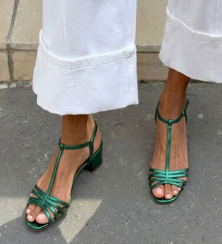 Alegría - Sandalias Doradas Elegancia Diaria