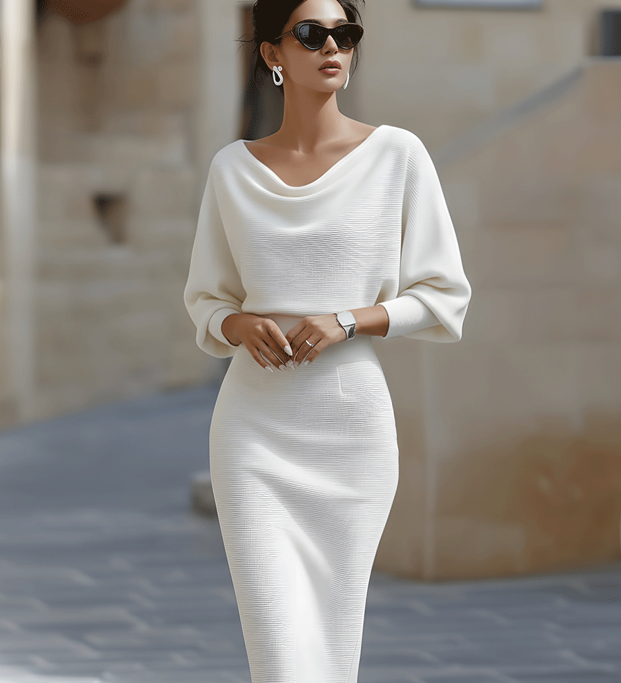 Lídia - Vestido Midi Elegante para el Día a Día
