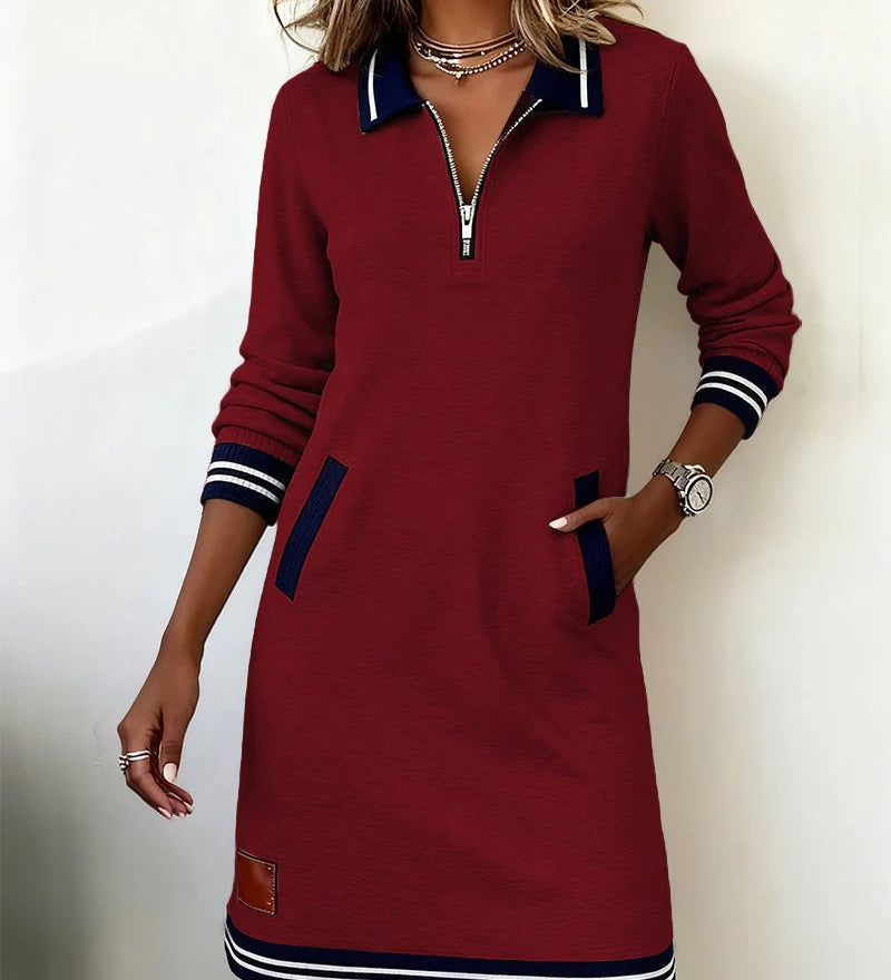 Catalina | Vestido de Algodón de Manga Larga