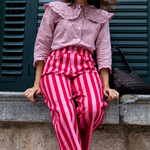 look completo jeans olivia red combinado con camisa y bolso mujer