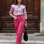 look completo jeans olivia red combinado con camisa mujer
