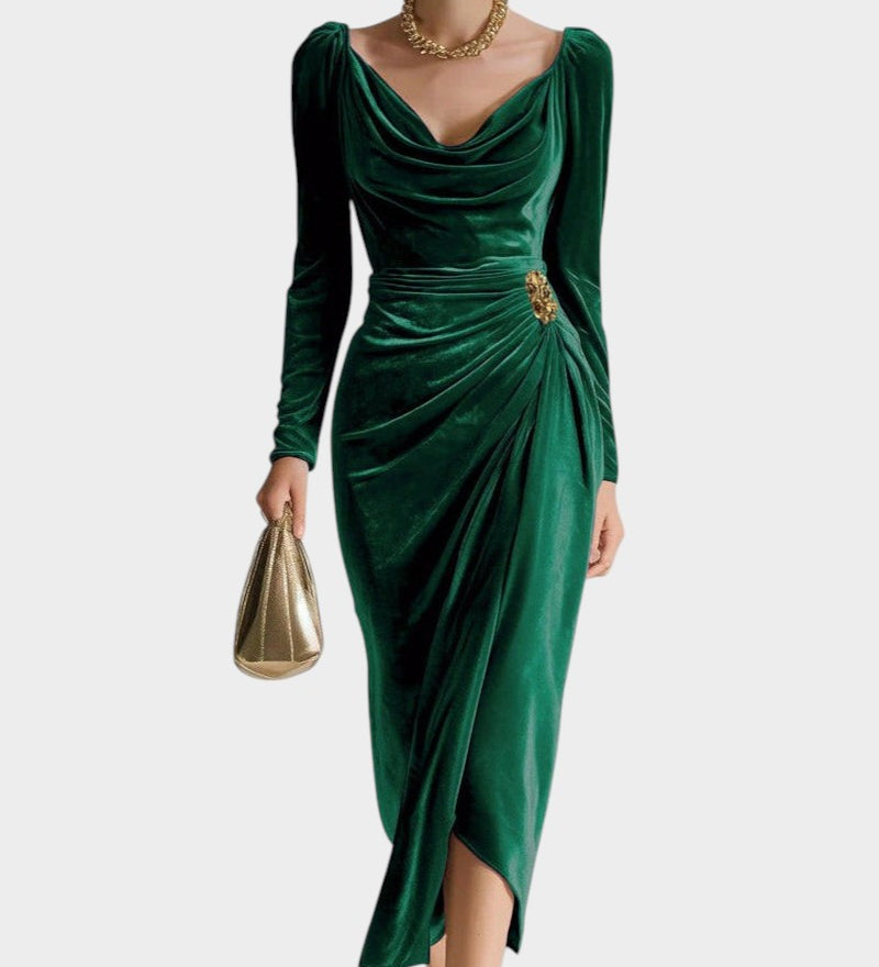GIULIA | Vestido midi de terciopelo
