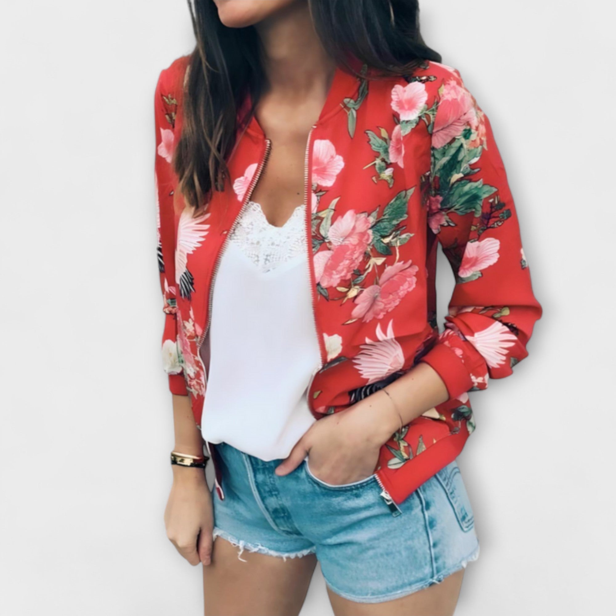 Andreia - Casaco bomber floral